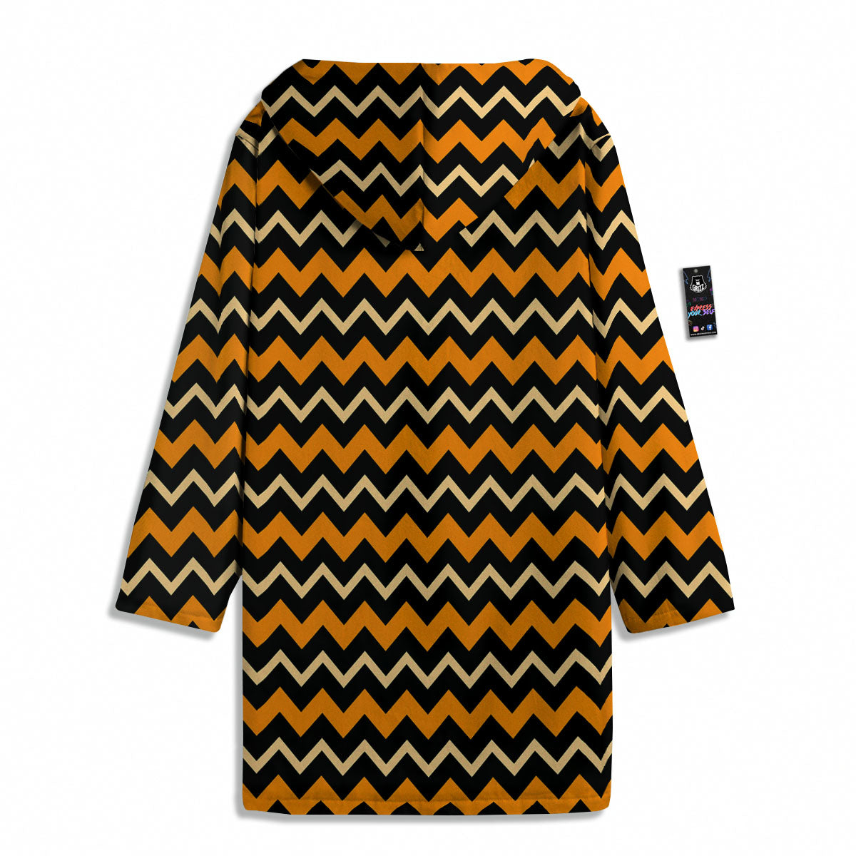 Zigzag Halloween Print Pattern Men's Windbreaker Jacket-grizzshop
