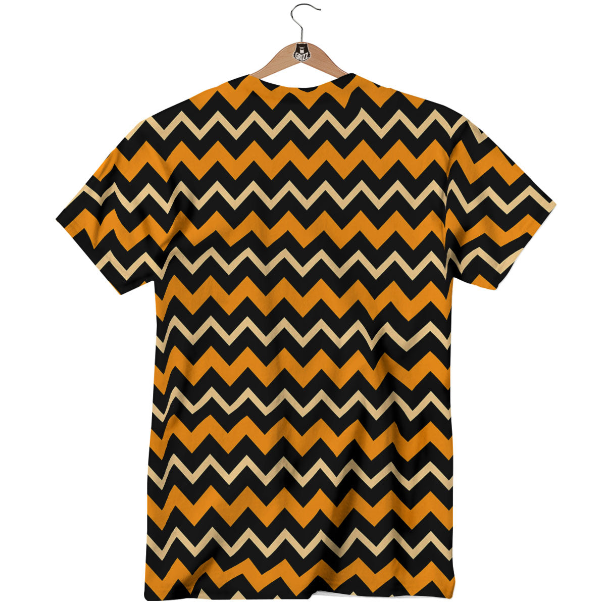 Zigzag Halloween Print Pattern T-Shirt-grizzshop