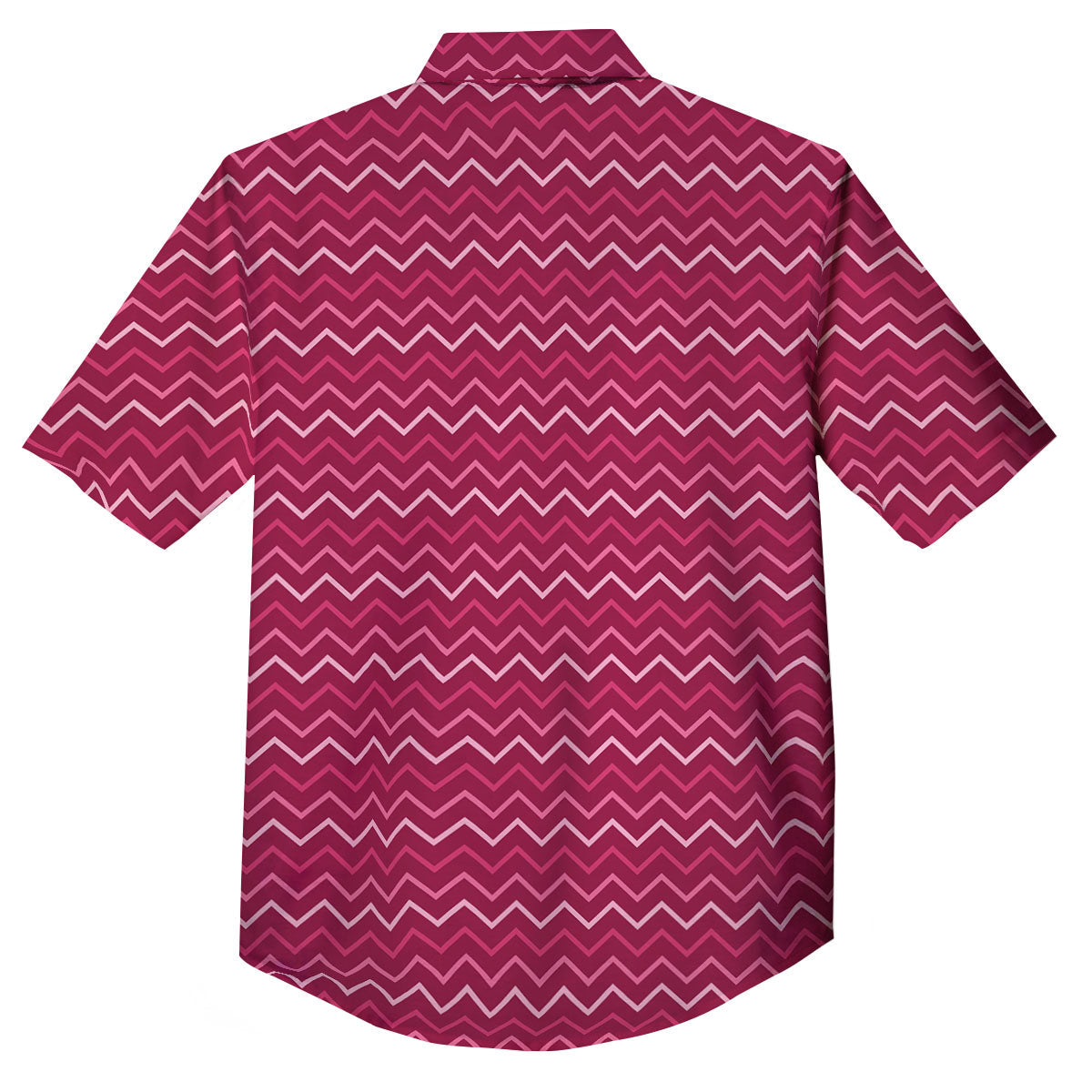 Zigzag Magenta Pink Print Pattern Button Up Shirt-grizzshop