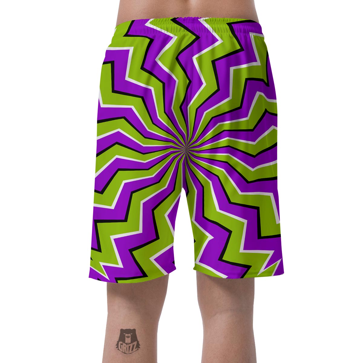 Zigzag Optical illusion Men's Shorts-grizzshop