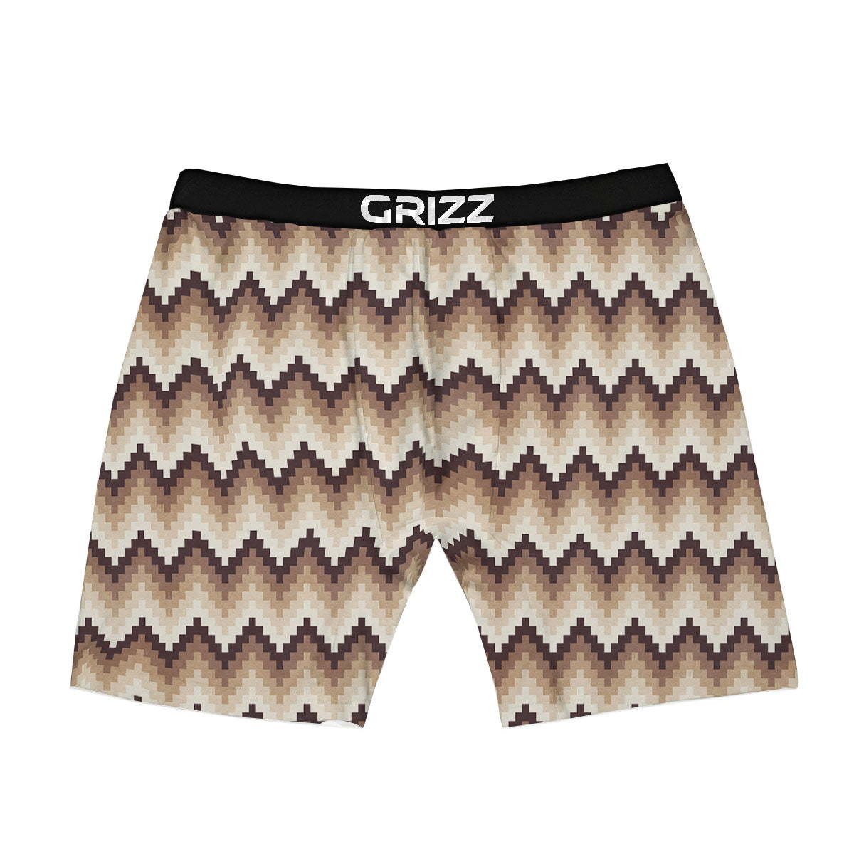 Zigzag Pixel Print Pattern Boxer Briefs-grizzshop