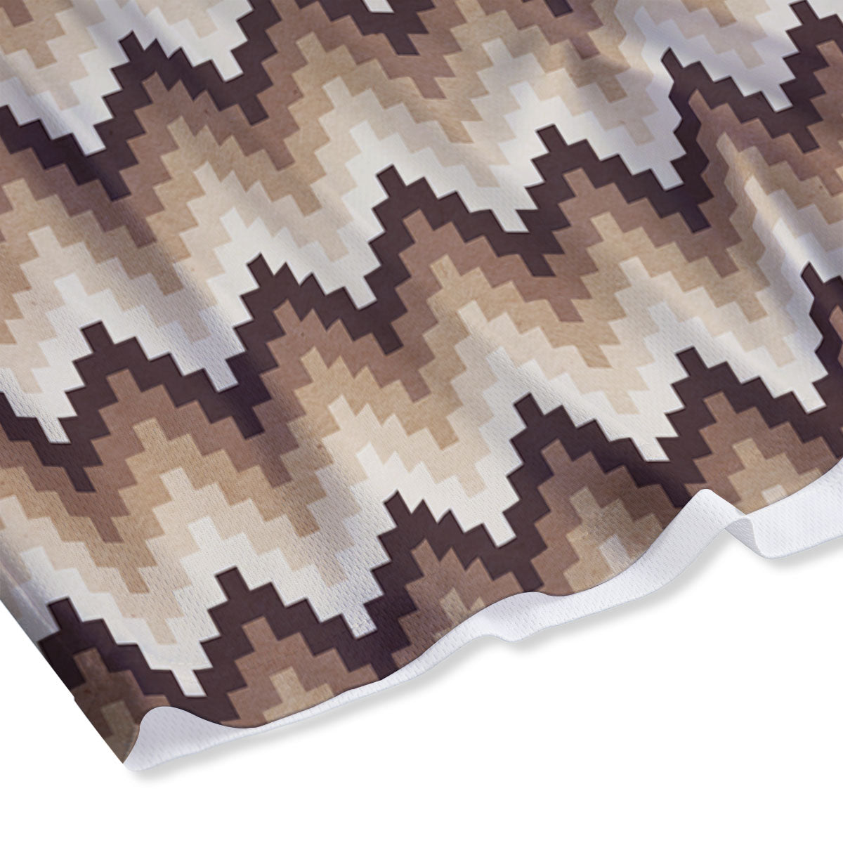 Zigzag Pixel Print Pattern Mesh Shorts-grizzshop