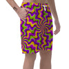 Zigzag Psychedelic Optical illusion Men's Shorts-grizzshop