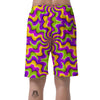 Zigzag Psychedelic Optical illusion Men's Shorts-grizzshop