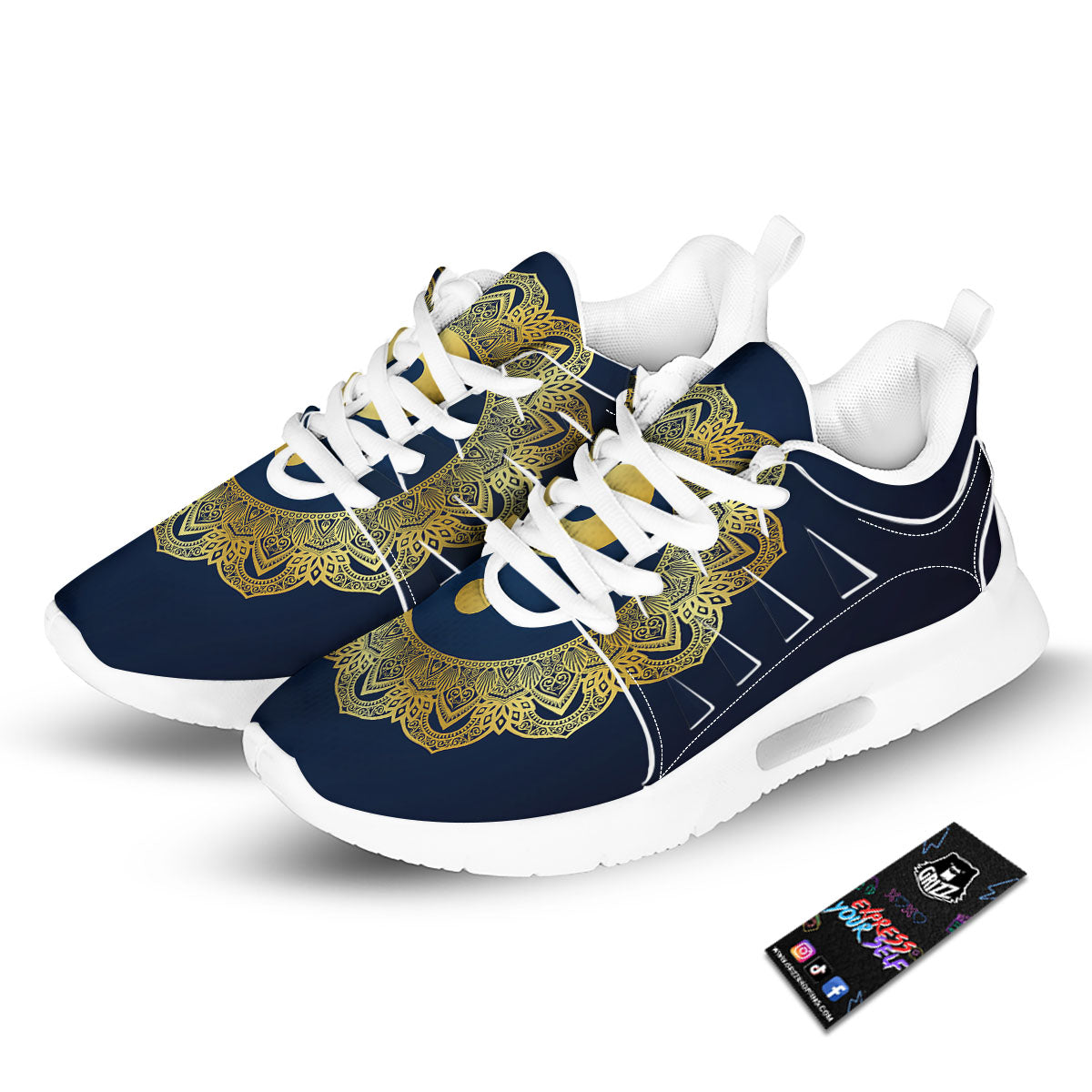 Zigzag Purple And Blue Print Pattern Tennis Shoes-grizzshop