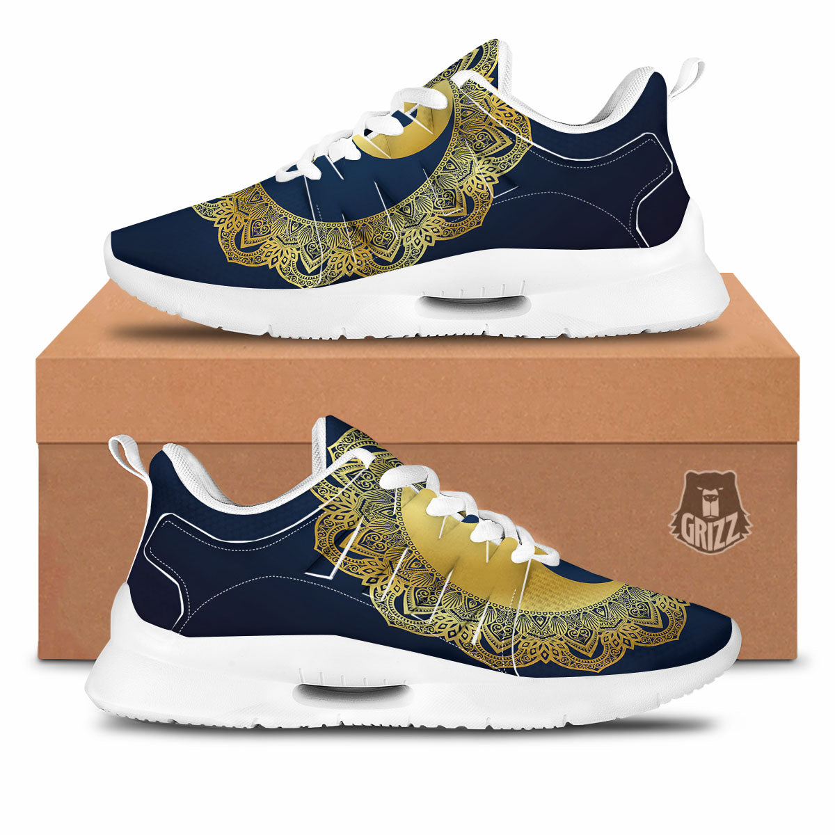 Zigzag Purple And Blue Print Pattern Tennis Shoes-grizzshop