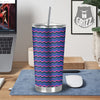 Zigzag Purple And Blue Print Pattern Tumbler-grizzshop