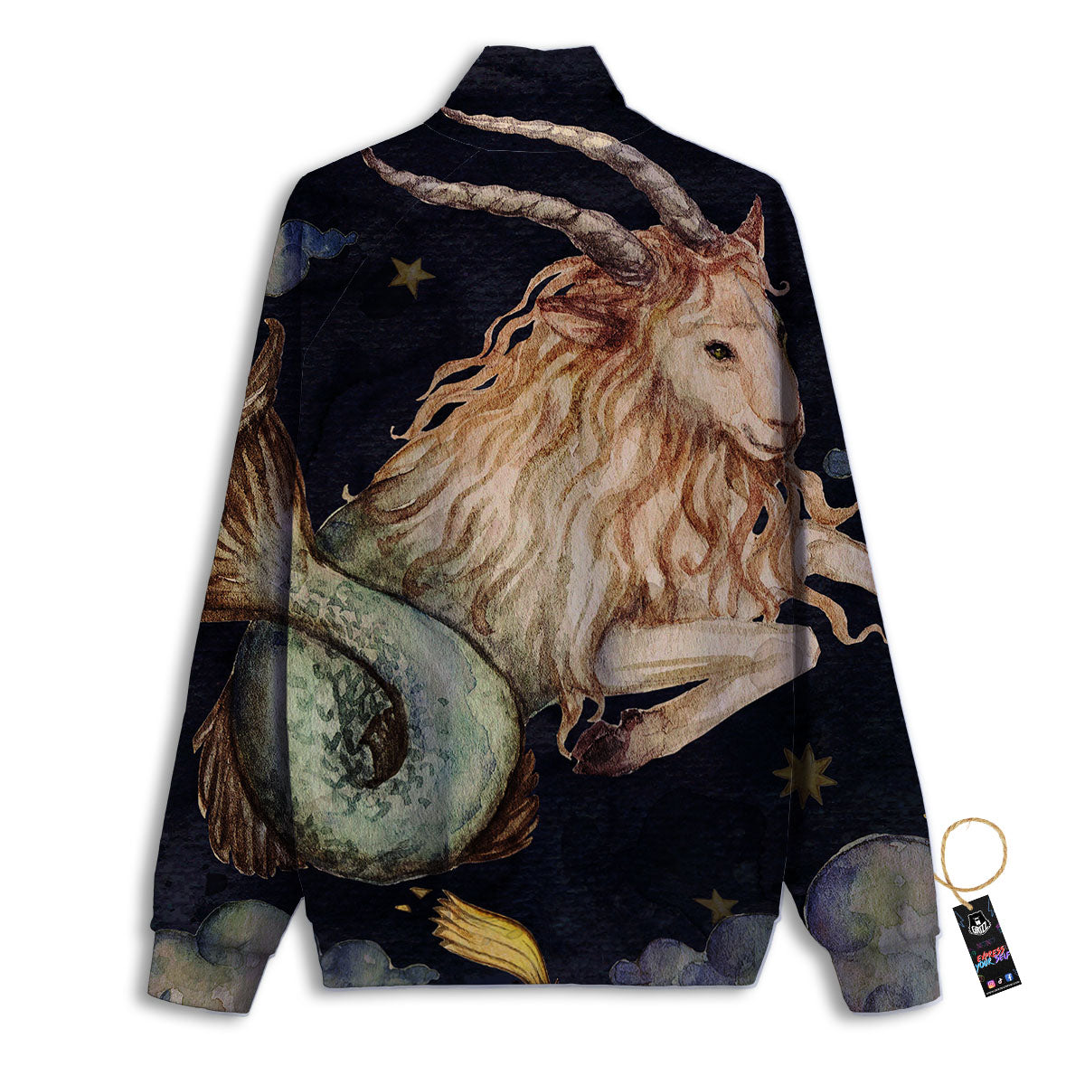 Zodiac Aquarius Purple Print Pattern Track Jacket-grizzshop