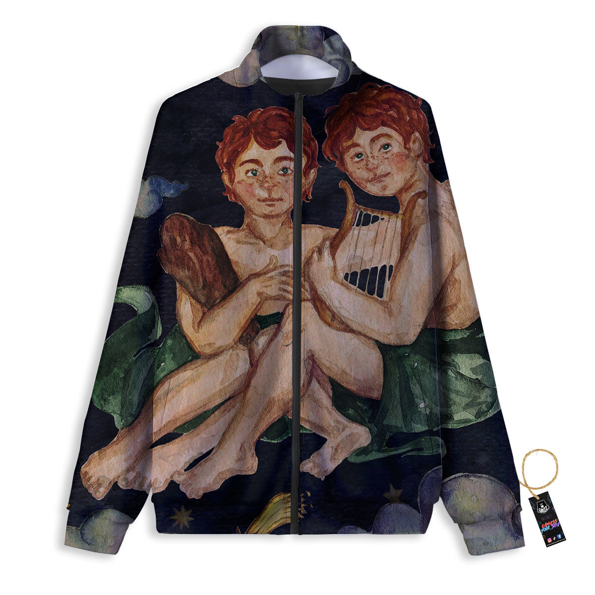 Zodiac Aries Purple Print Pattern Track Jacket-grizzshop