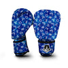 Zodiac Blue Pattern Print Boxing Gloves-grizzshop