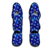 Zodiac Blue Pattern Print Muay Thai Shin Guards-grizzshop