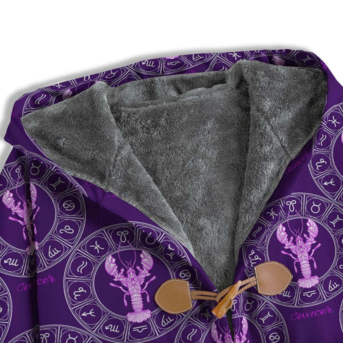 Zodiac Cancer Purple Print Pattern Men's Windbreaker Jacket-grizzshop