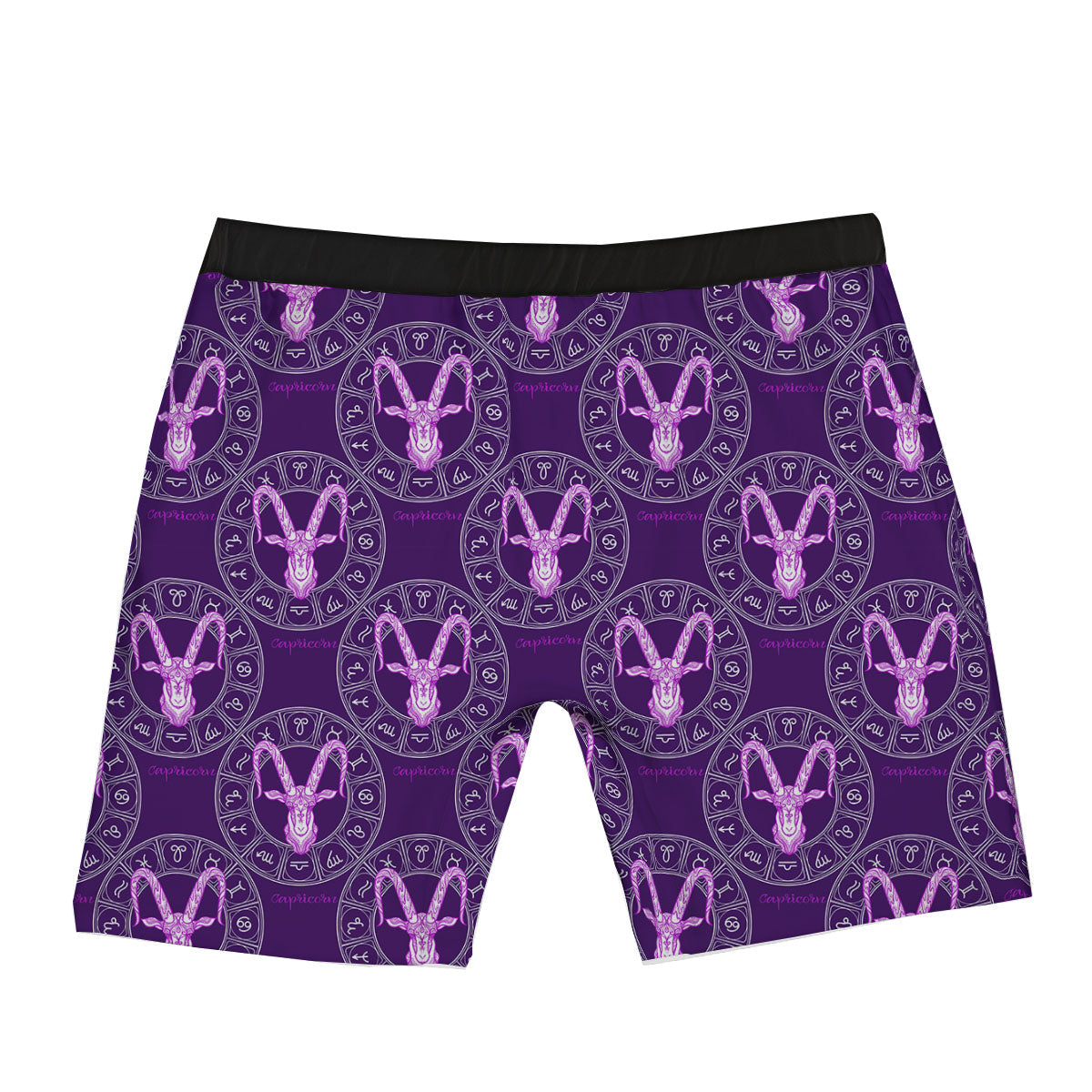 Zodiac Capricorn Purple Print Pattern Boxer Briefs-grizzshop