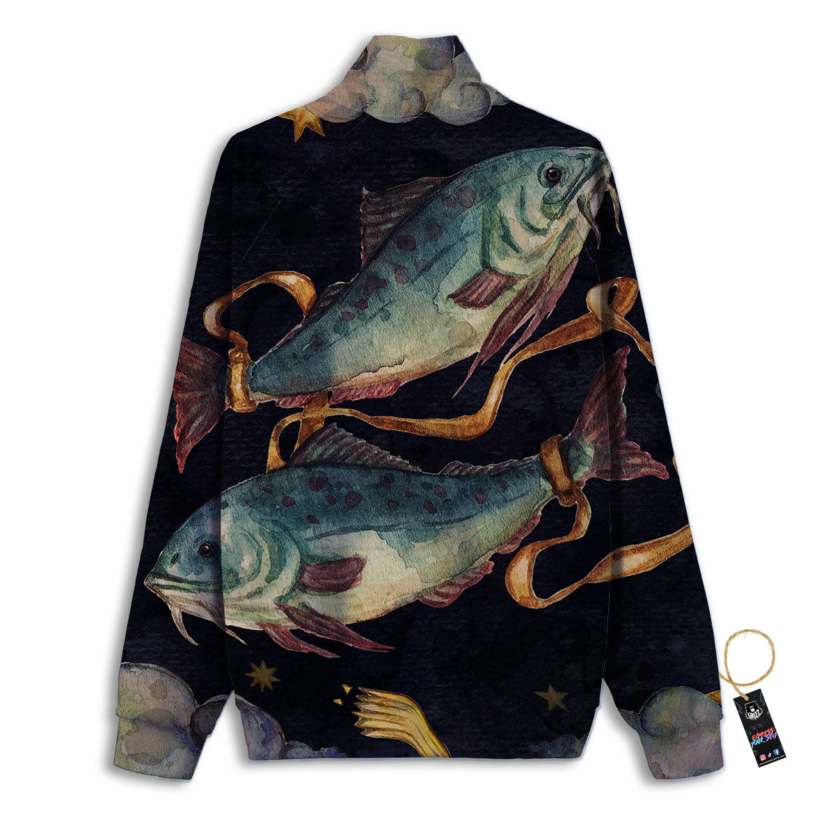 Zodiac Capricorn Purple Print Pattern Track Jacket-grizzshop