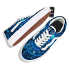 Zodiac Circle Blue Light Print Skate Shoes-grizzshop