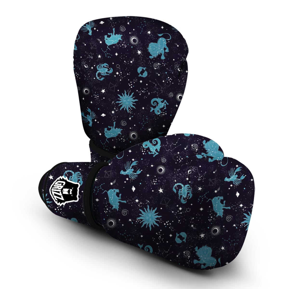 Zodiac Constellation Pattern Print Boxing Gloves-grizzshop