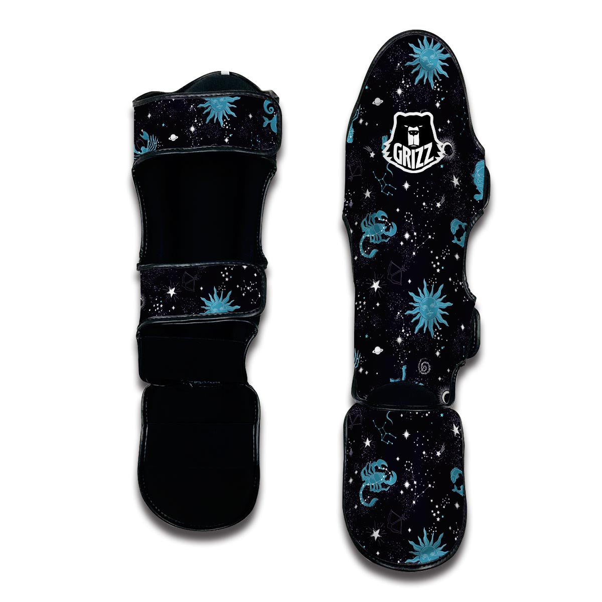 Zodiac Constellation Pattern Print Muay Thai Shin Guards-grizzshop