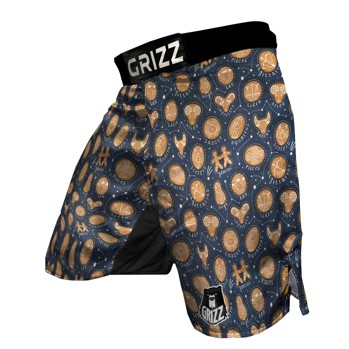 Zodiac Cookie Pattern Print MMA Shorts-grizzshop