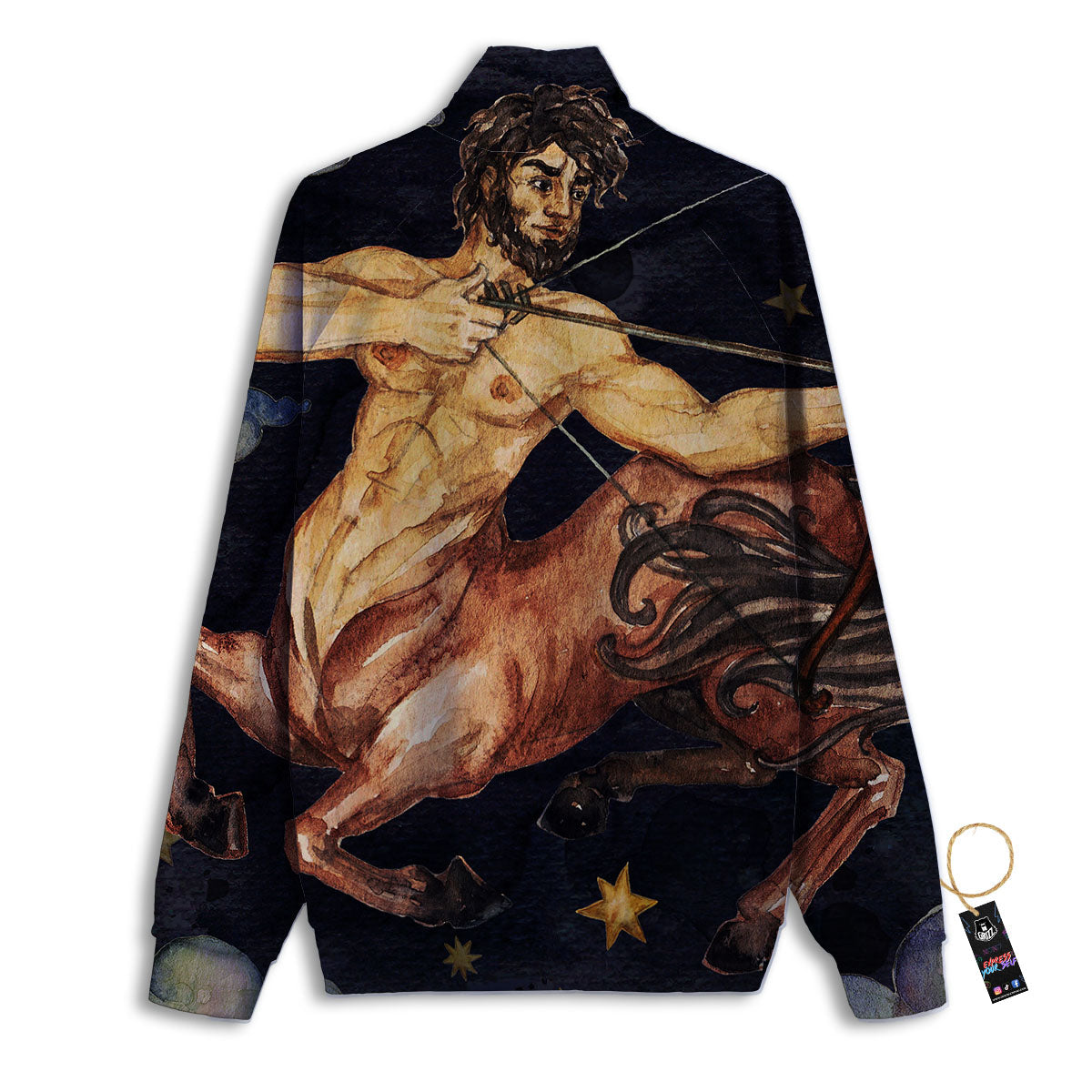 Zodiac Gemini Purple Print Pattern Track Jacket-grizzshop