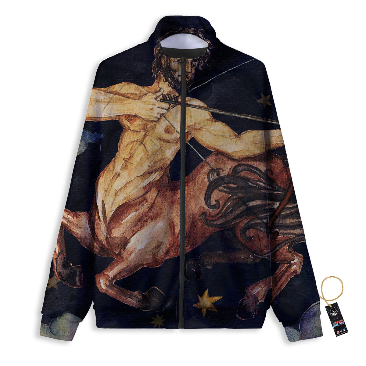 Zodiac Gemini Purple Print Pattern Track Jacket-grizzshop