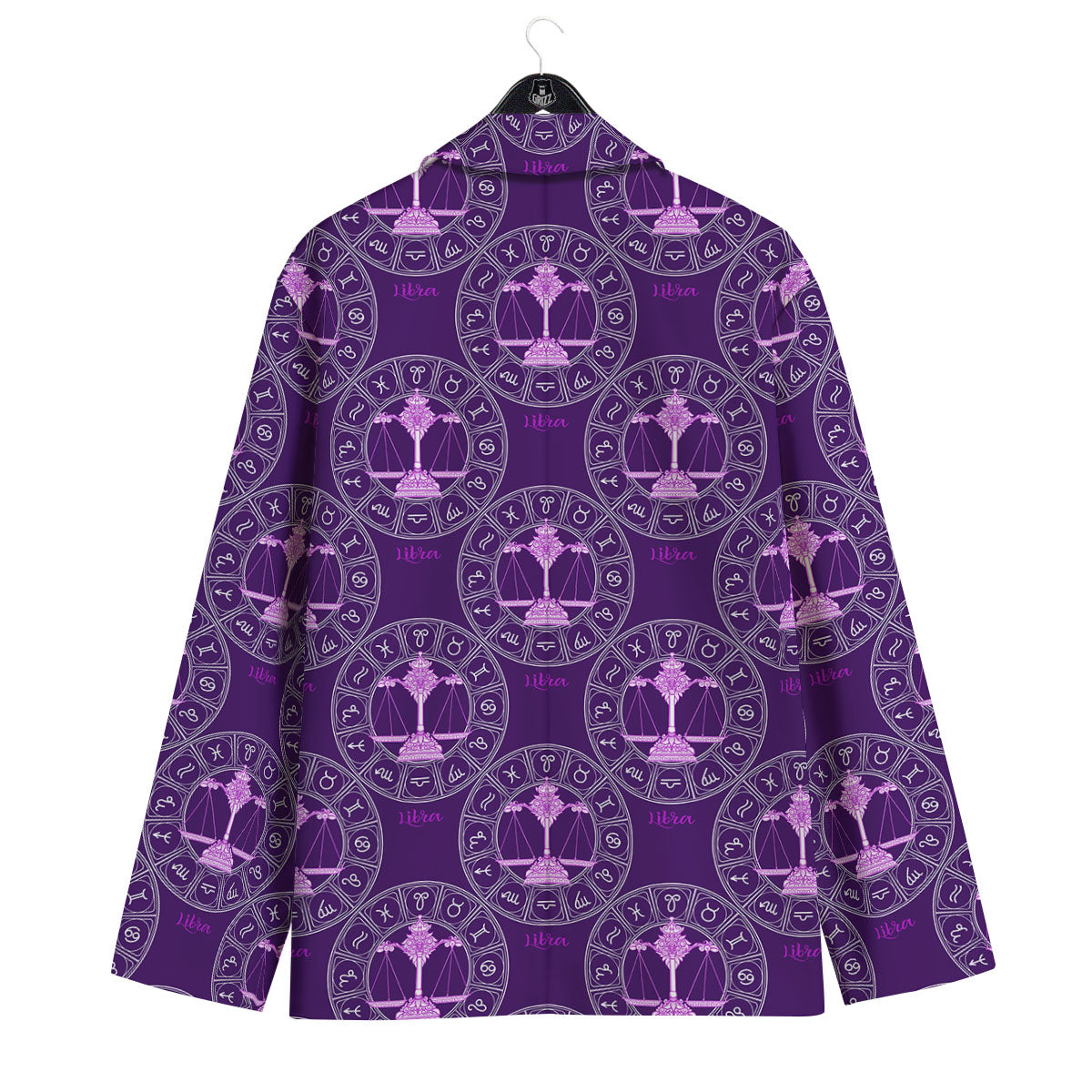 Zodiac Libra Purple Print Pattern Men's Sport Coat-grizzshop