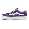 Zodiac Pisces Purple Print Pattern Skate Shoes-grizzshop