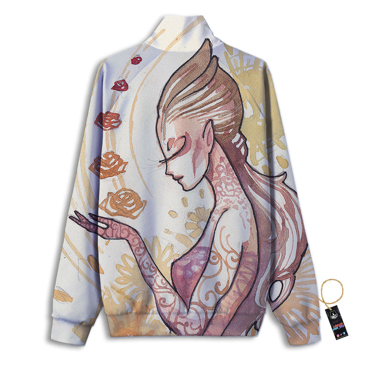 Zodiac Pisces Purple Print Pattern Track Jacket-grizzshop