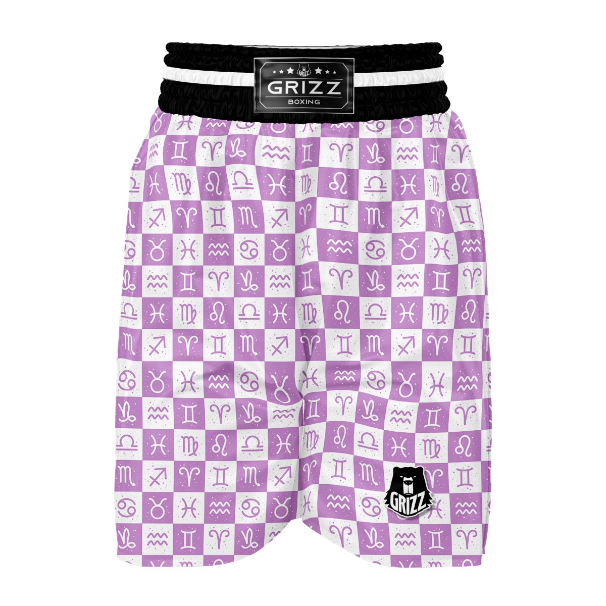 Zodiac Print Pattern Boxing Shorts-grizzshop