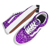 Zodiac Purple And White Signs Print Skate Shoes-grizzshop