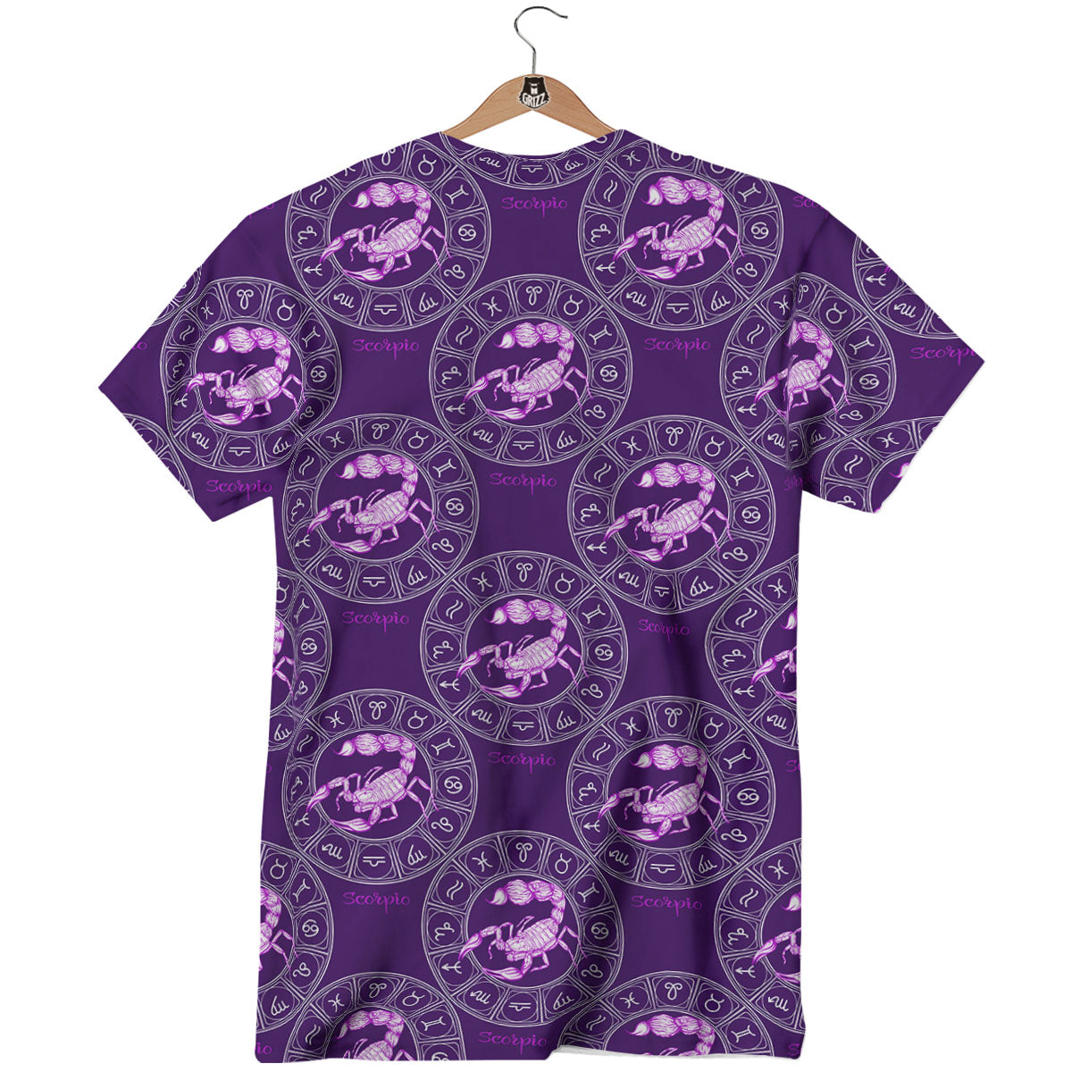 Zodiac Scorpio Purple Print Pattern T-Shirt-grizzshop