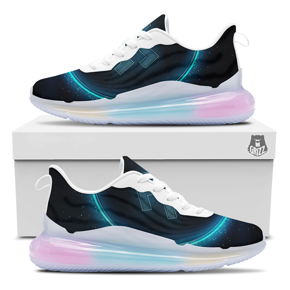 Zodiac Sign Blue Aquarius Print Running Sneakers-grizzshop