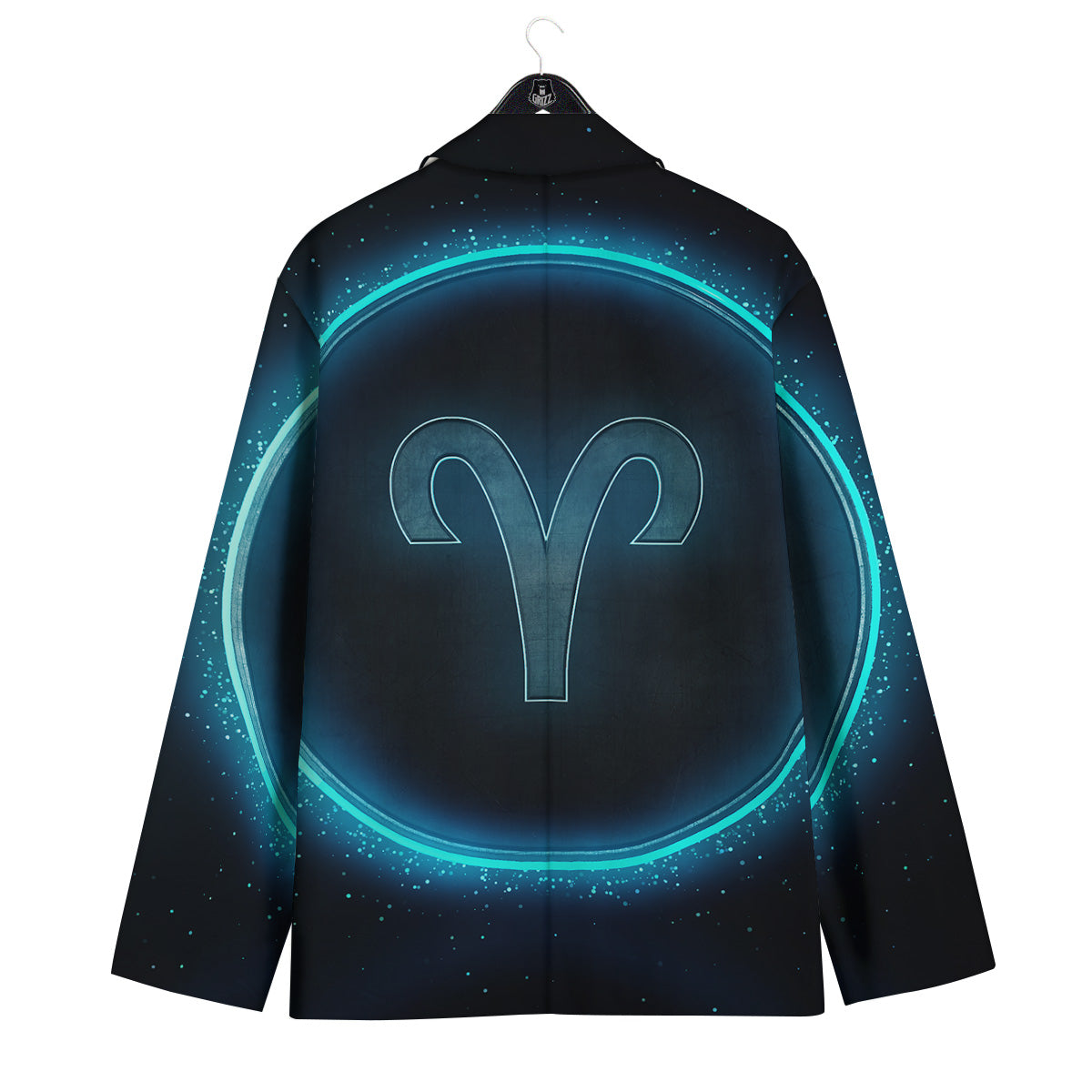 Zodiac Sign Blue Aries Print Men's Sport Coat-grizzshop