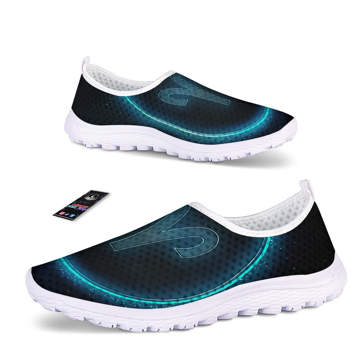 Zodiac Sign Blue Aries Print Nurse Shoes-grizzshop