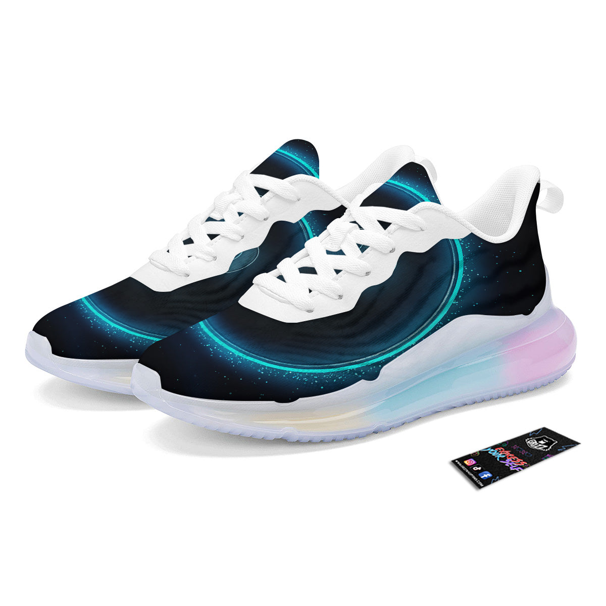 Zodiac Sign Blue Aries Print Running Sneakers-grizzshop