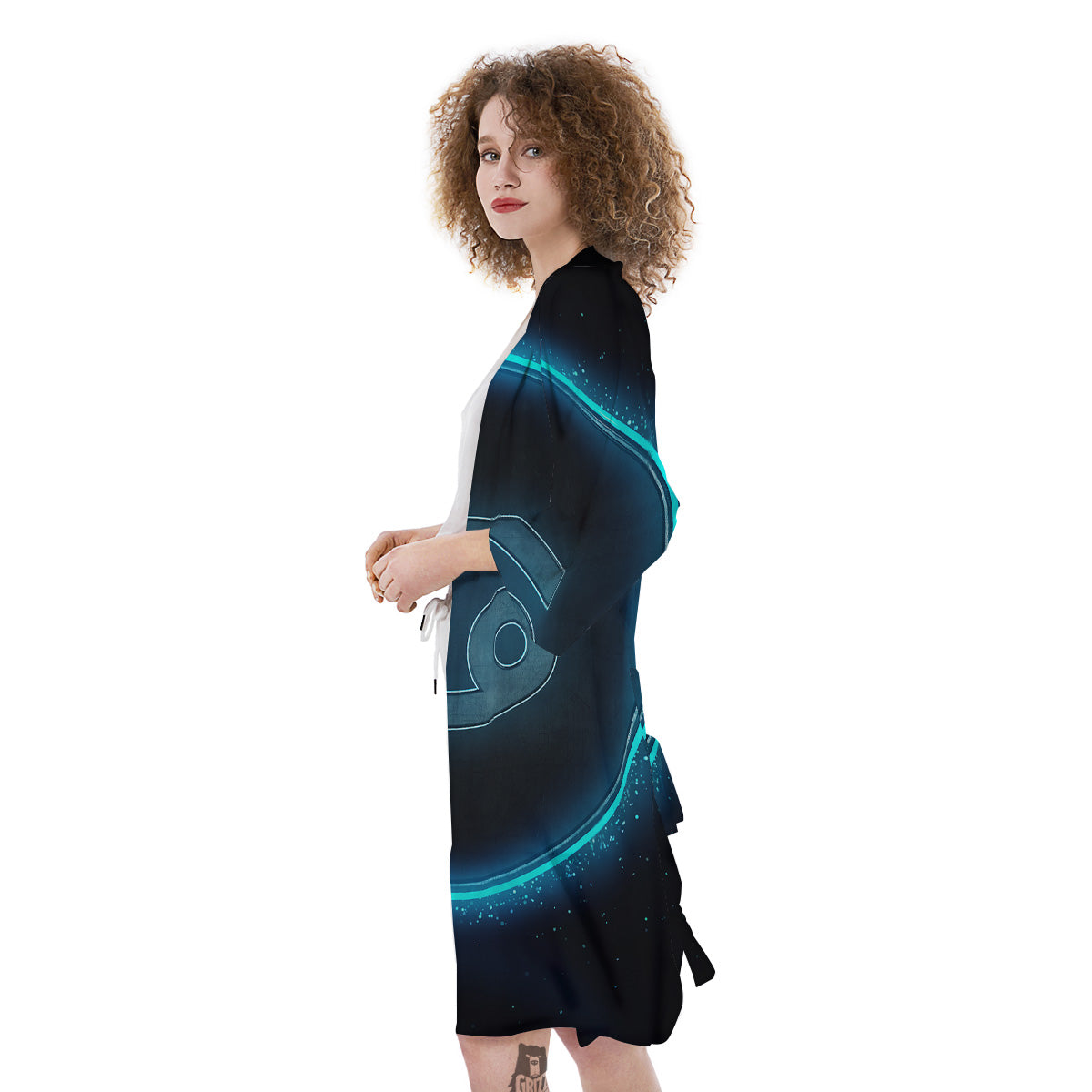 Zodiac Sign Blue Cancer Print Kimono-grizzshop