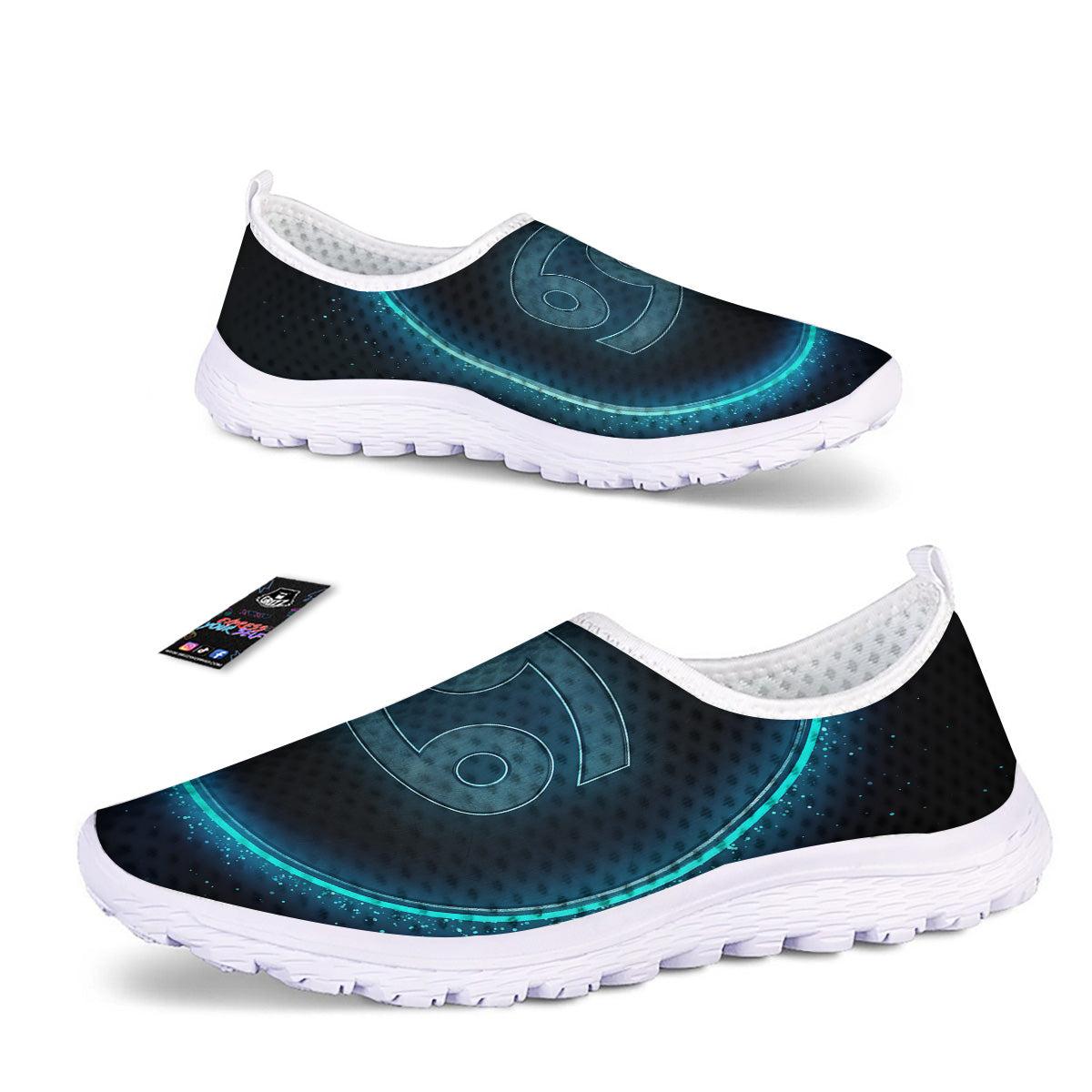 Zodiac Sign Blue Cancer Print Nurse Shoes-grizzshop