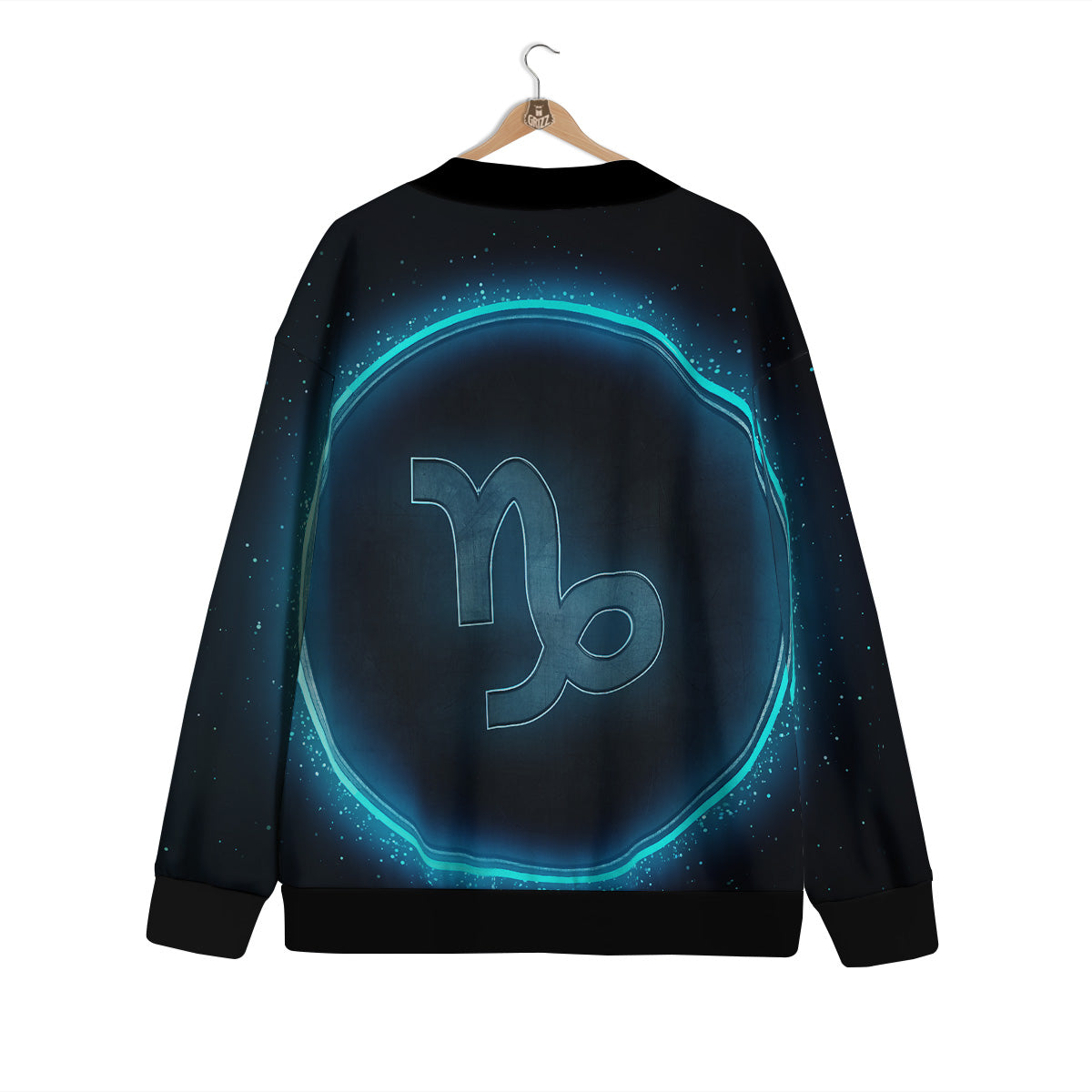 Zodiac Sign Blue Capricorn Print Cardigan-grizzshop