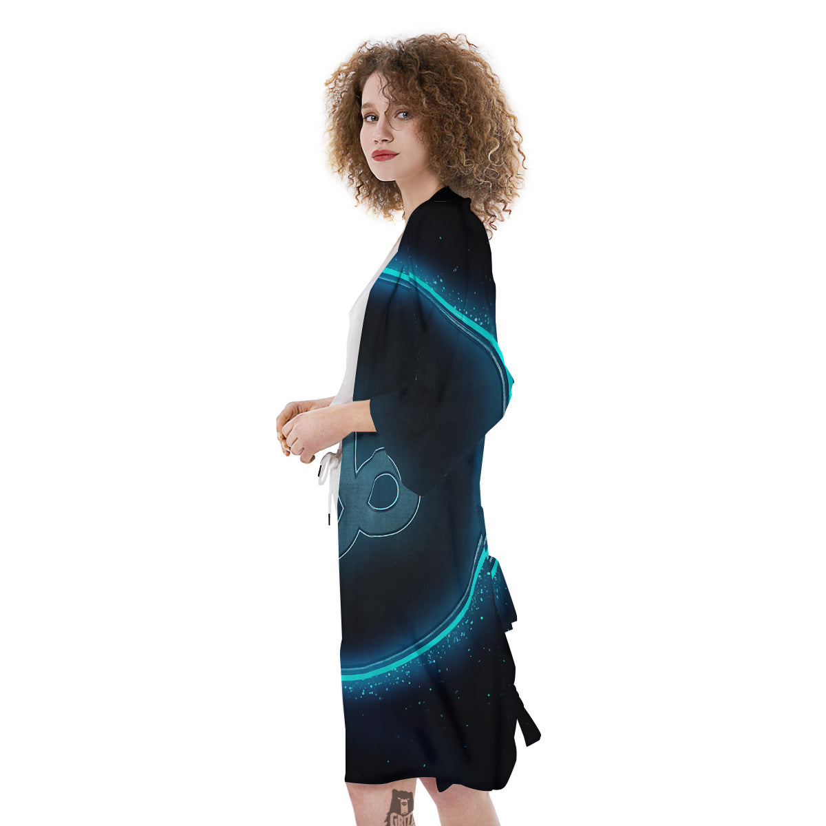 Zodiac Sign Blue Capricorn Print Kimono-grizzshop