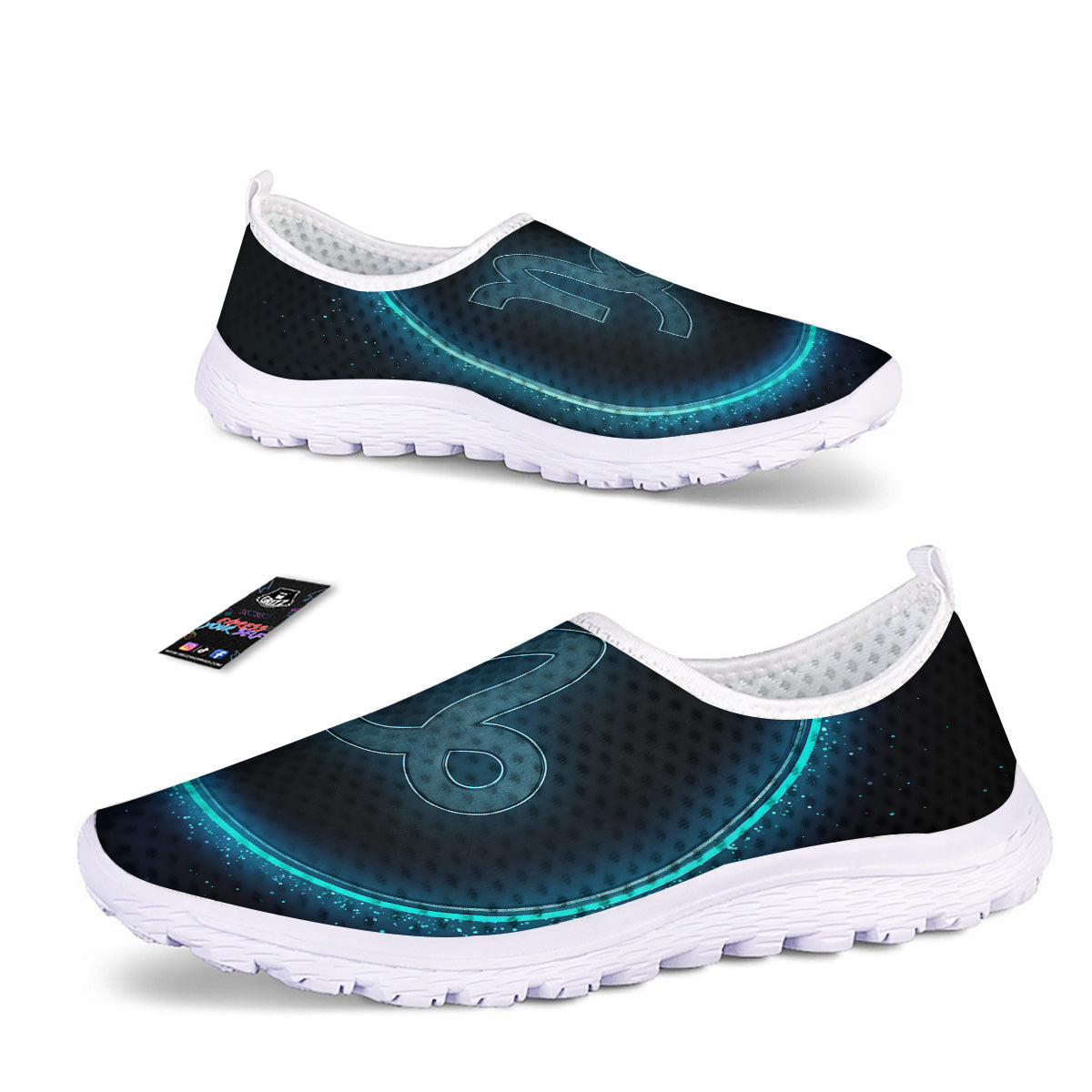 Zodiac Sign Blue Capricorn Print Nurse Shoes-grizzshop