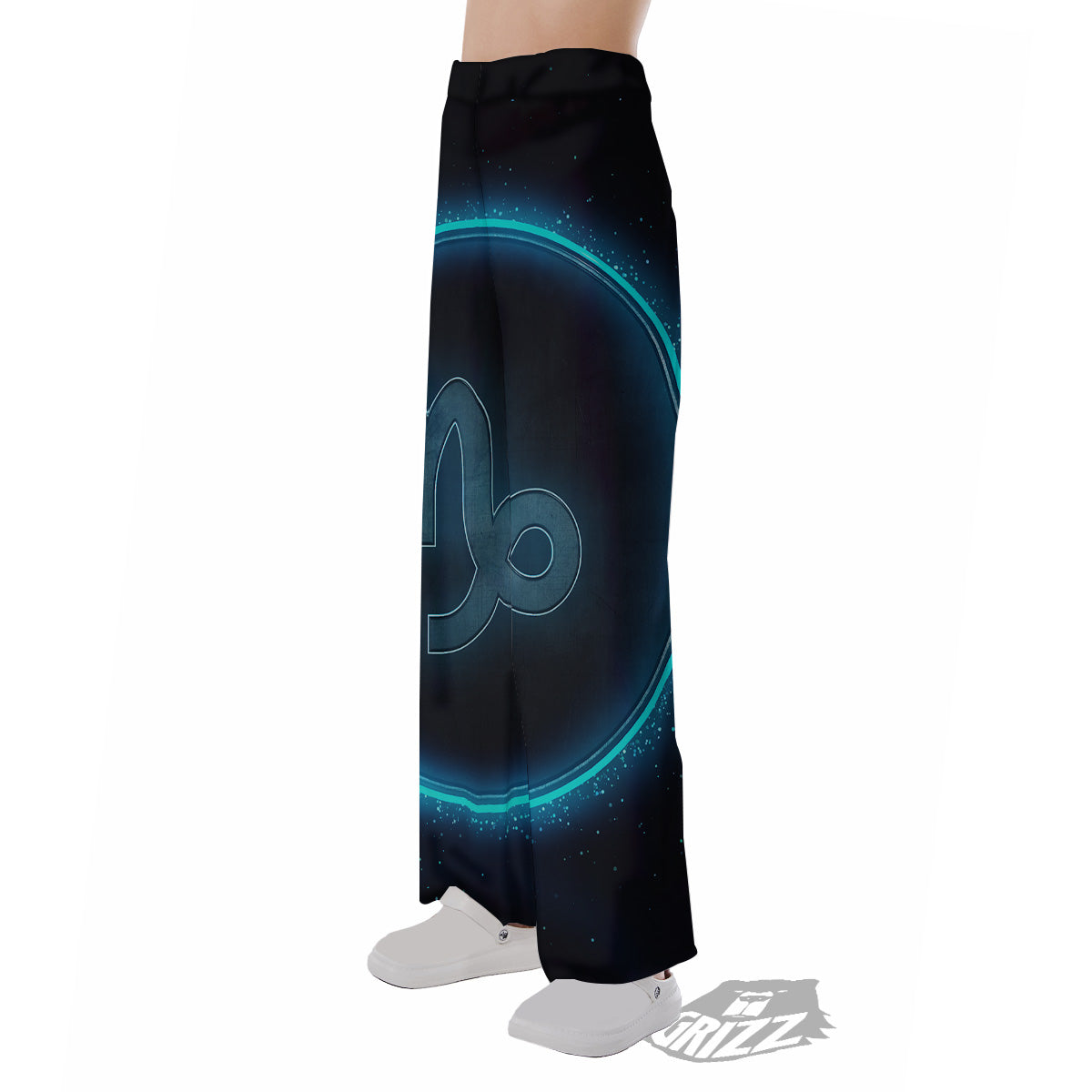 Zodiac Sign Blue Capricorn Print Pajama Pants-grizzshop