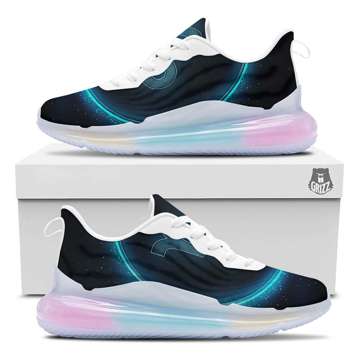 Zodiac Sign Blue Capricorn Print Running Sneakers-grizzshop
