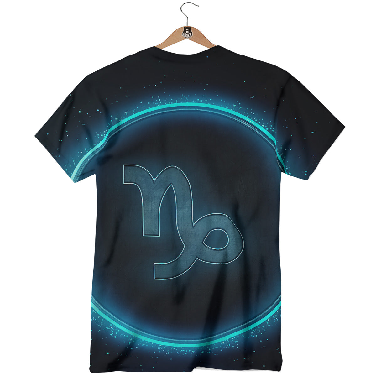 Zodiac Sign Blue Capricorn Print T-Shirt-grizzshop