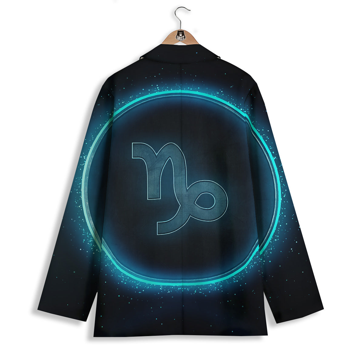 Zodiac Sign Blue Capricorn Print Women's Blazer-grizzshop