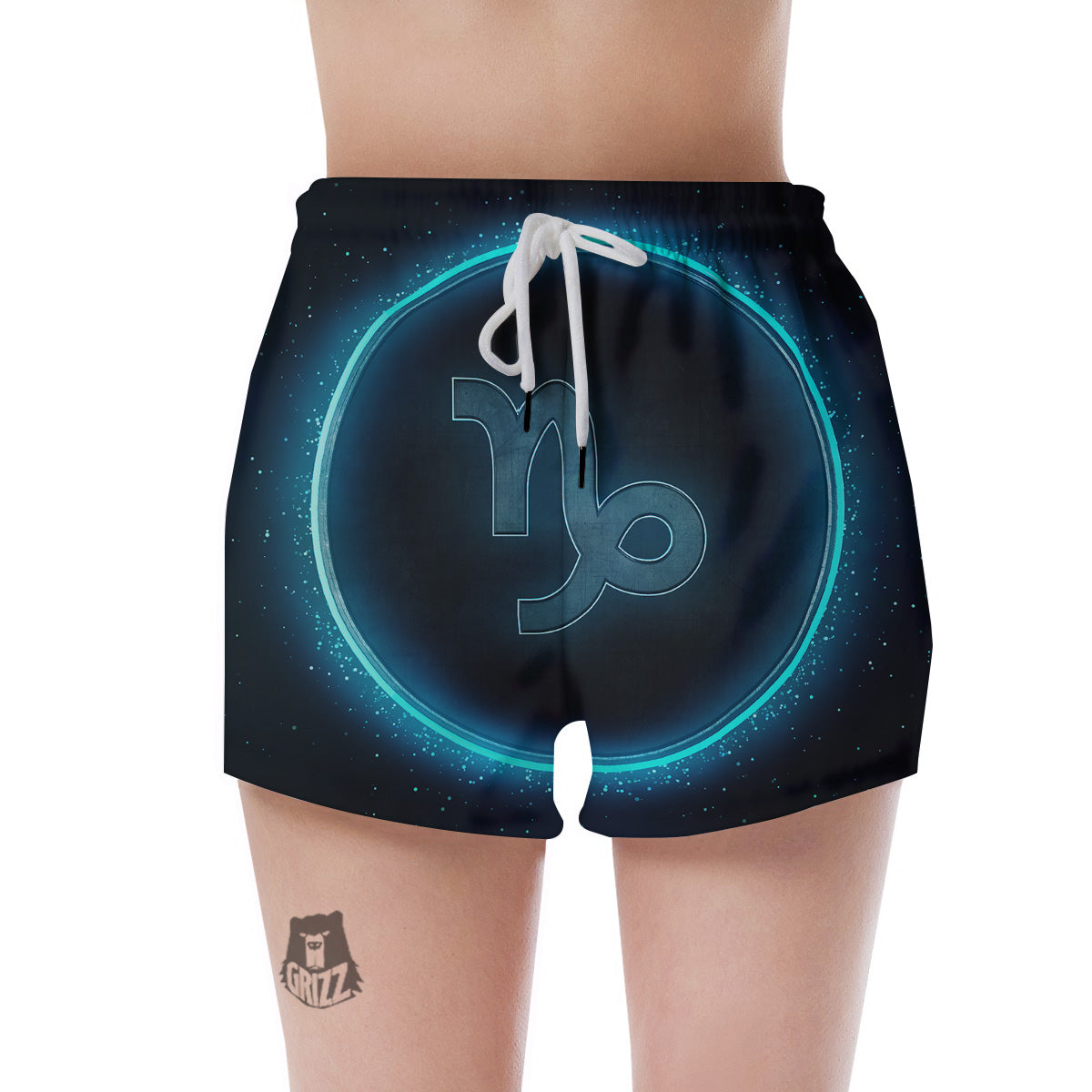 Zodiac Sign Blue Capricorn Print Women's Shorts-grizzshop