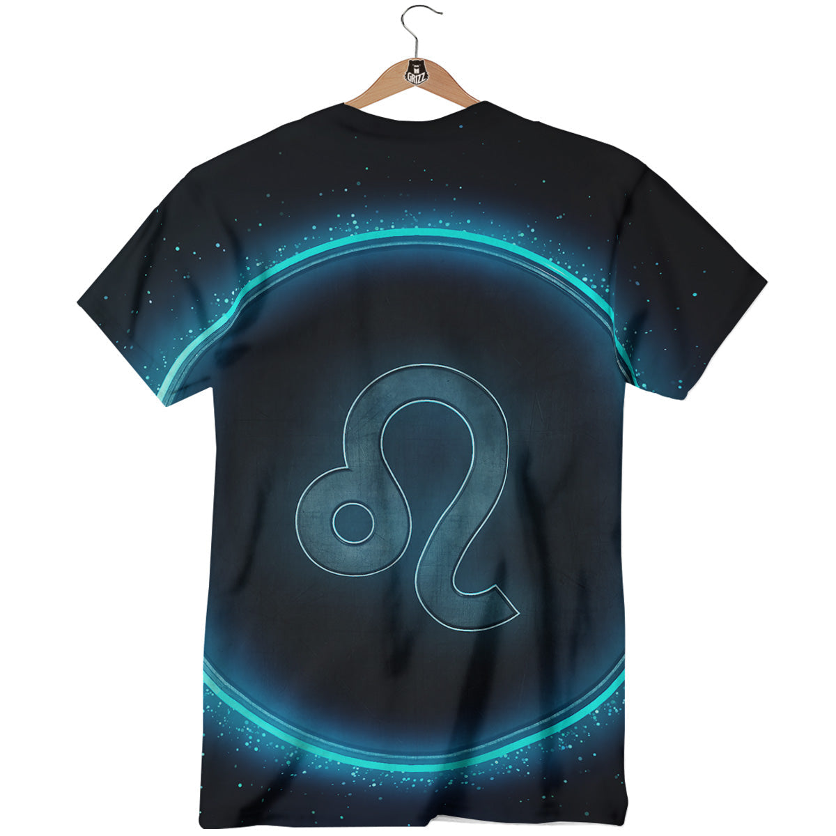 Zodiac Sign Blue Leo Print T-Shirt-grizzshop
