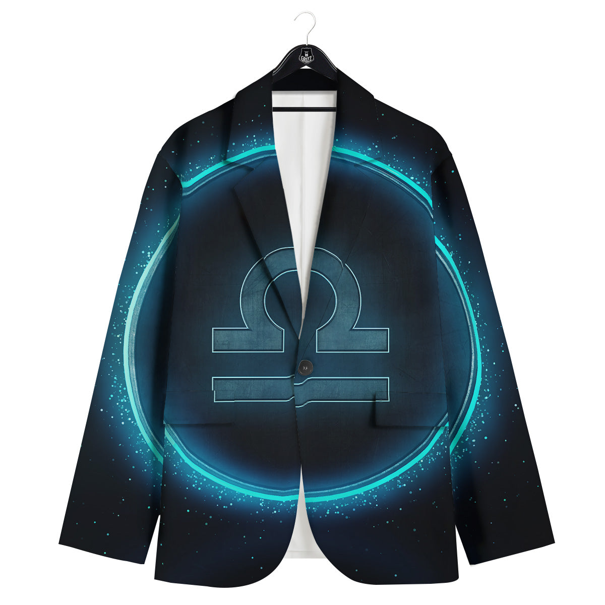Zodiac Sign Blue Libra Print Men's Sport Coat-grizzshop
