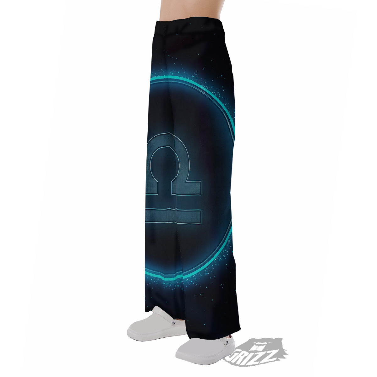 Zodiac Sign Blue Libra Print Pajama Pants-grizzshop