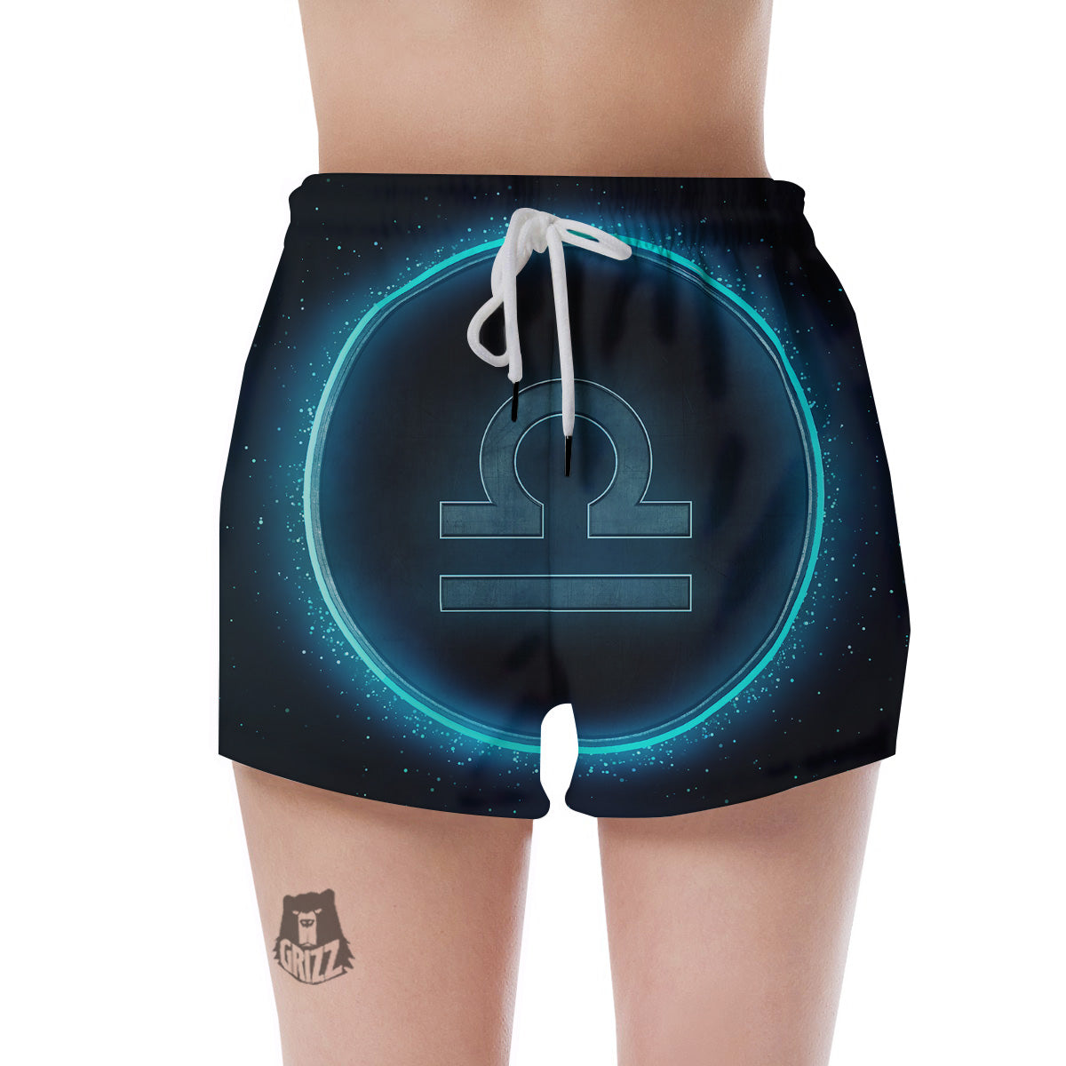 Zodiac Sign Blue Libra Print Women's Shorts-grizzshop