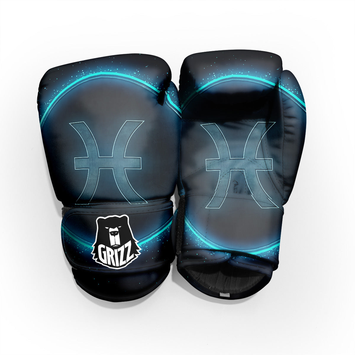 Zodiac Sign Blue Pisces Print Pro Boxing Glove