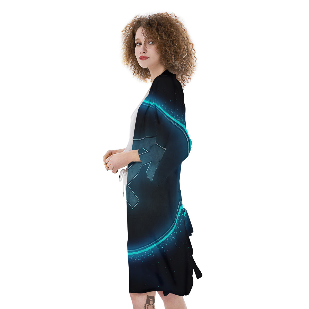 Zodiac Sign Blue Sagittarius Print Kimono-grizzshop